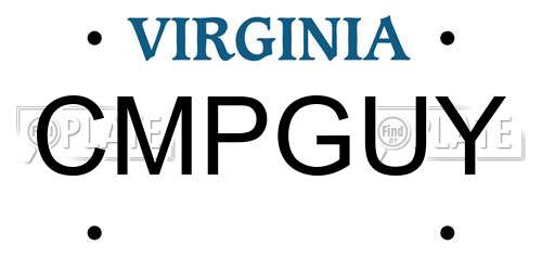 CMPGUY Virginia License Plate