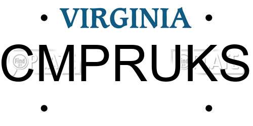 CMPRUKS Virginia License Plate