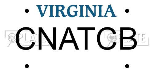 CNATCB Virginia License Plate