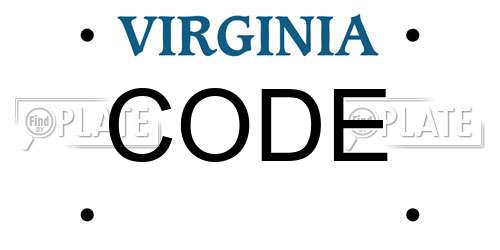 CODE Virginia License Plate