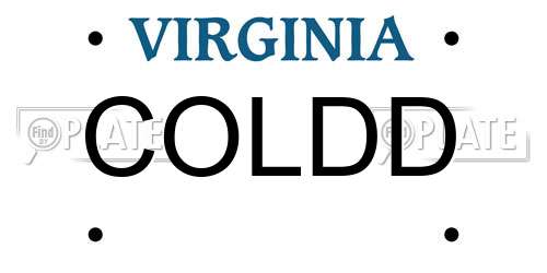 COLDD Virginia License Plate