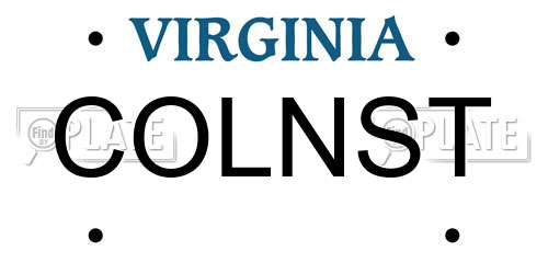 COLNST Virginia License Plate