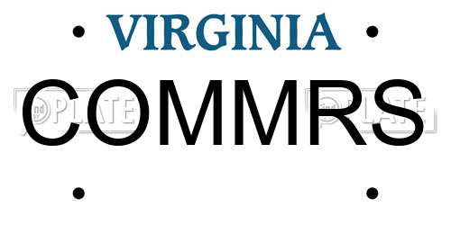 COMMRS Virginia License Plate
