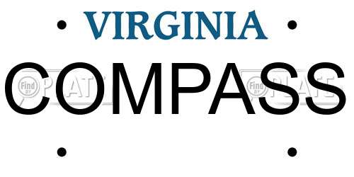 COMPASS Virginia License Plate