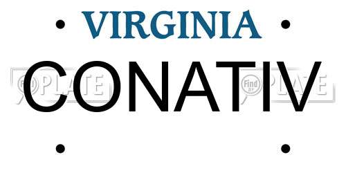 CONATIV Virginia License Plate