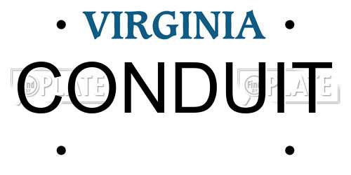 CONDUIT Virginia License Plate