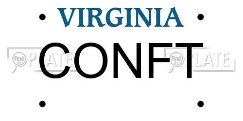 CONFT Virginia License Plate