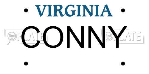 CONNY Virginia License Plate
