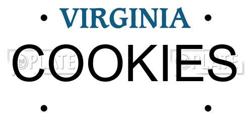 COOKIES Virginia License Plate