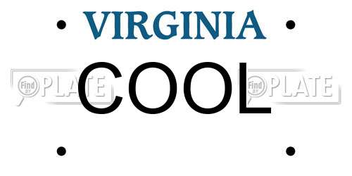 COOL Virginia License Plate