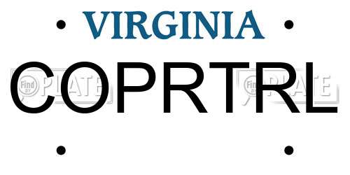 COPRTRL Virginia License Plate