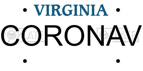 CORONAV Virginia License Plate