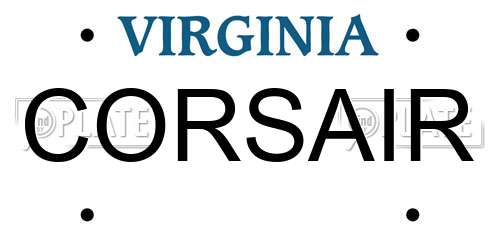 CORSAIR Virginia License Plate