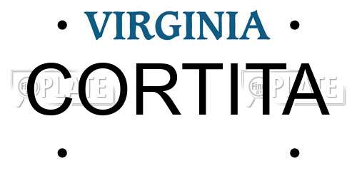 CORTITA Virginia License Plate