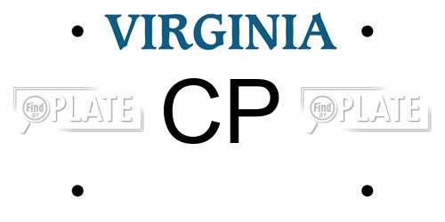 CP Virginia License Plate