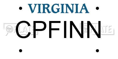 CPFINN Virginia License Plate