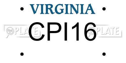 CPI16 Virginia License Plate