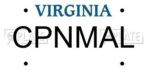 CPNMAL Virginia License Plate