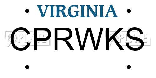 CPRWKS Virginia License Plate