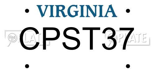 CPST37 Virginia License Plate