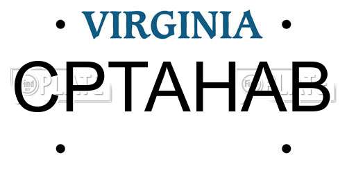 CPTAHAB Virginia License Plate