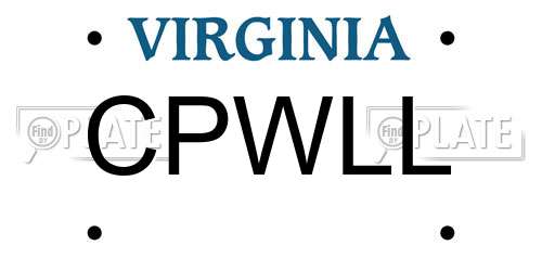 CPWLL Virginia License Plate