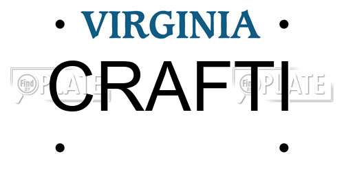CRAFTI Virginia License Plate