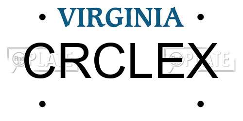 CRCLEX Virginia License Plate
