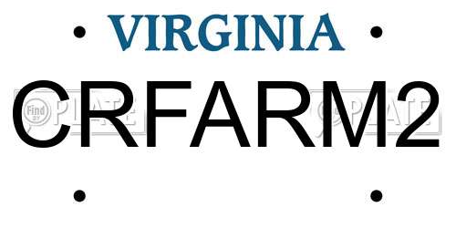 CRFARM2 Virginia License Plate