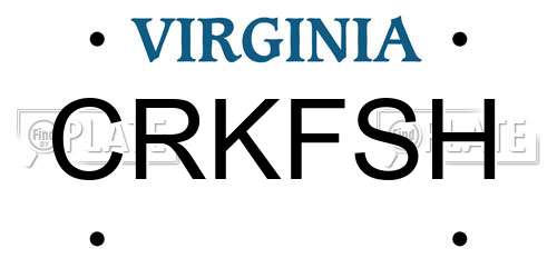 CRKFSH Virginia License Plate