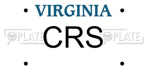 CRS Virginia License Plate