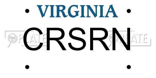 CRSRN Virginia License Plate
