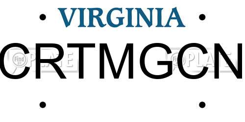 CRTMGCN Virginia License Plate