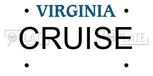 CRUISE Virginia License Plate