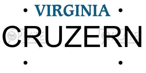 CRUZERN Virginia License Plate