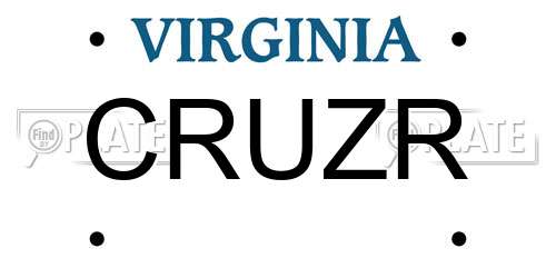 CRUZR Virginia License Plate