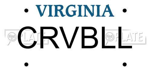 CRVBLL Virginia License Plate