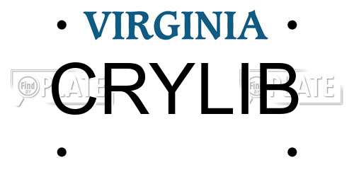 CRYLIB Virginia License Plate
