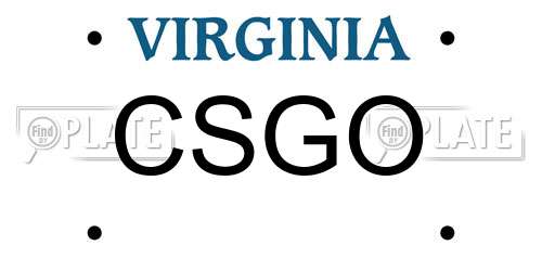 CSGO Virginia License Plate