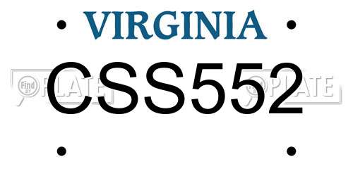 CSS552 Virginia License Plate