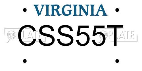 CSS55T Virginia License Plate
