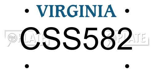CSS582 Virginia License Plate