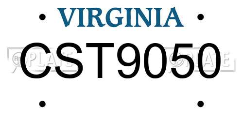 CST9050 Virginia License Plate