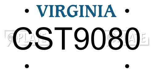 CST9080 Virginia License Plate
