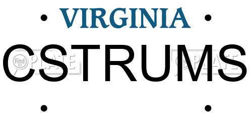 CSTRUMS Virginia License Plate