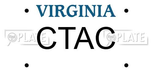CTAC Virginia License Plate