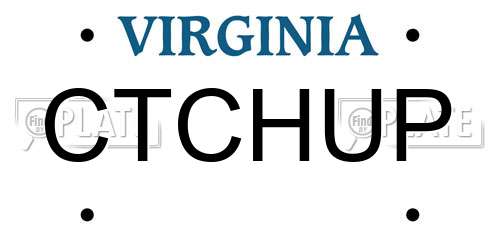 CTCHUP Virginia License Plate