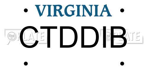 CTDDIB Virginia License Plate