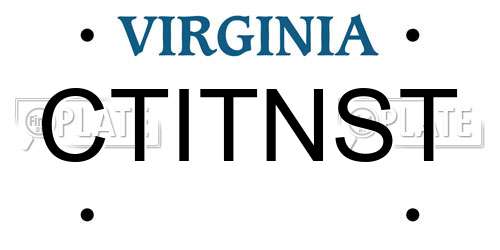 CTITNST Virginia License Plate