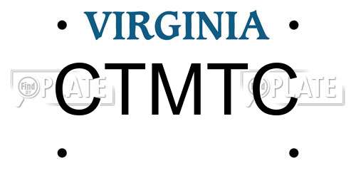 CTMTC Virginia License Plate